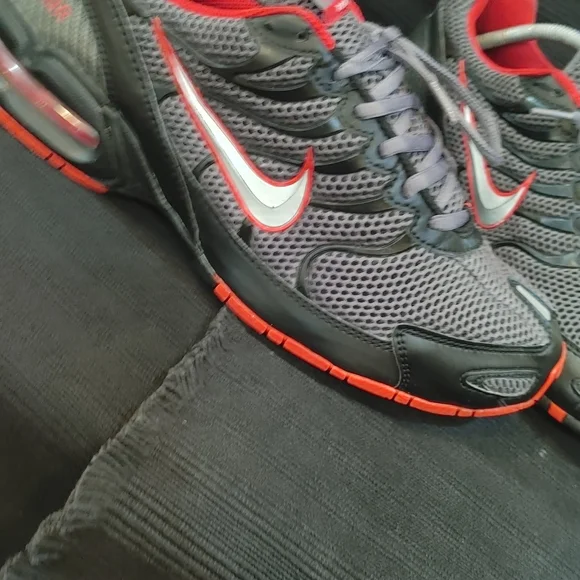 Nike Air Max Gray and Red Sneakers - Picture 16 of 16